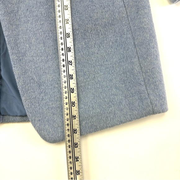 Loft blue light coat Womens Large Petite one button lined Tailored cloth coat - Picture 8 of 14
